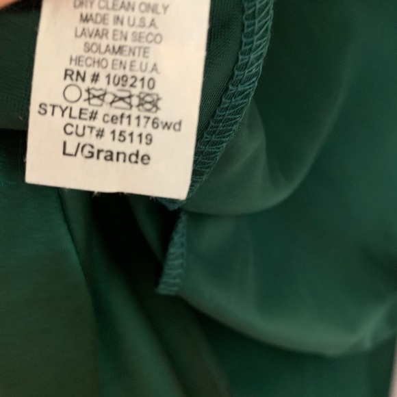 Forest Green Maxi One Shoulder Dress - Picture 7 of 13